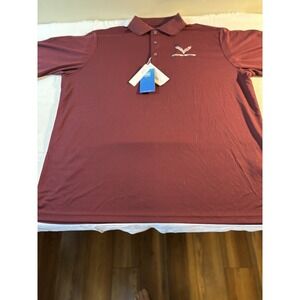 Chevrolet Corvette Embroidered Mens Polo Size 2XL Maroon Core 365 NEW